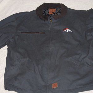 2022 NFL DENVER BRONCOS "DB WORKWEAR" WORKMAN JACKET MED HEAVY CANVAS BLUE